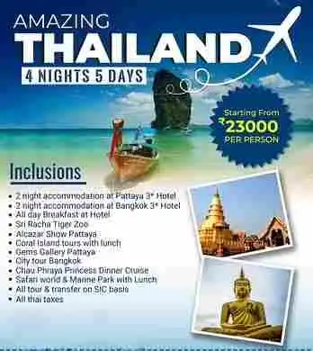Thailand tour package from Dehradun